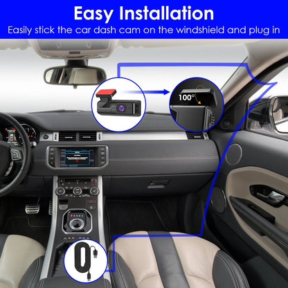 1Pc 2K HD Front Dash Cam For Car With IPS Screen Night Vision Loop Recording Included 32G Storage Card 140 Degree Wide Angle WiFi App Control Front Dashcam - CnTire.com - Powered by LogiKit China.