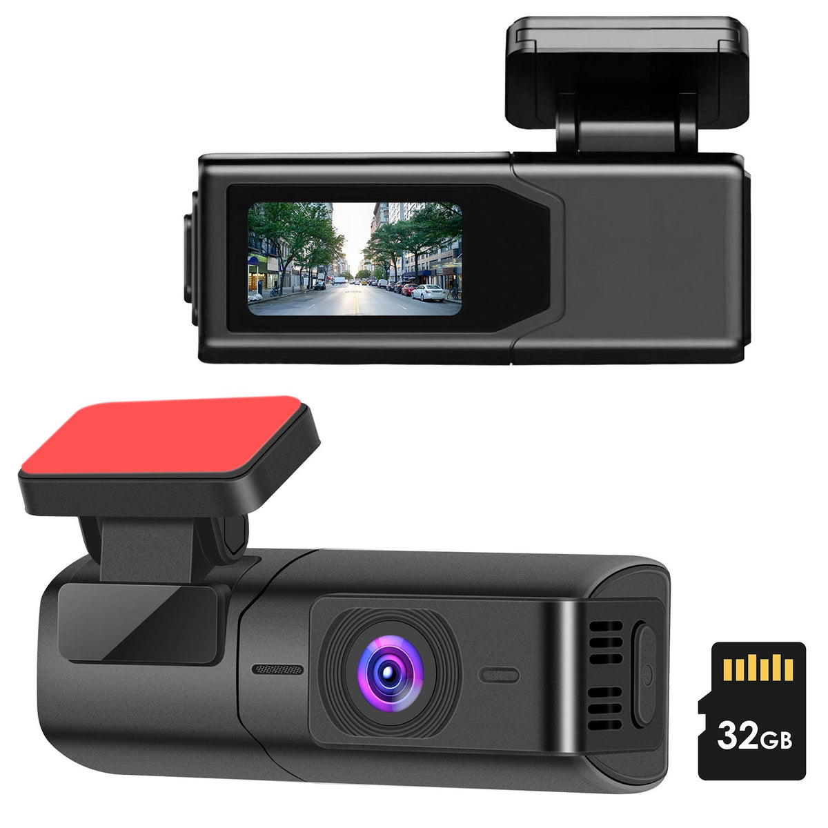 1Pc 2K HD Front Dash Cam For Car With IPS Screen Night Vision Loop Recording Included 32G Storage Card 140 Degree Wide Angle WiFi App Control Front Dashcam - CnTire.com - Powered by LogiKit China.