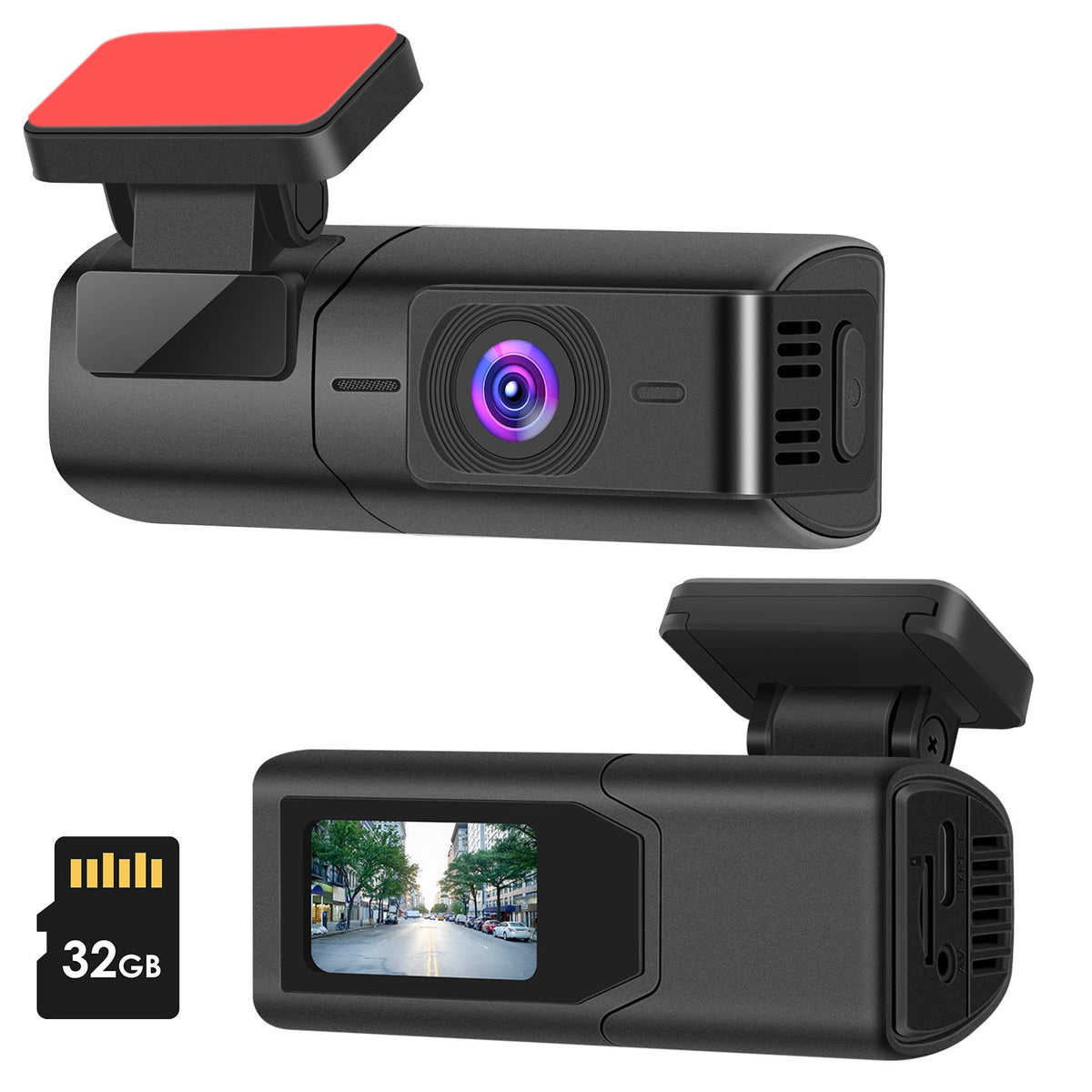 1Pc 2K HD Front Dash Cam For Car With IPS Screen Night Vision Loop Recording Included 32G Storage Card 140 Degree Wide Angle WiFi App Control Front Dashcam - CnTire.com - Powered by LogiKit China.